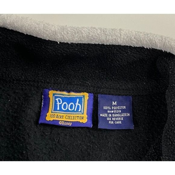 Disney Pooh Tigger Long Sleeve Fleece Pullover Sweatshirt Adult Medium Black AE0 - Picture 4 of 6